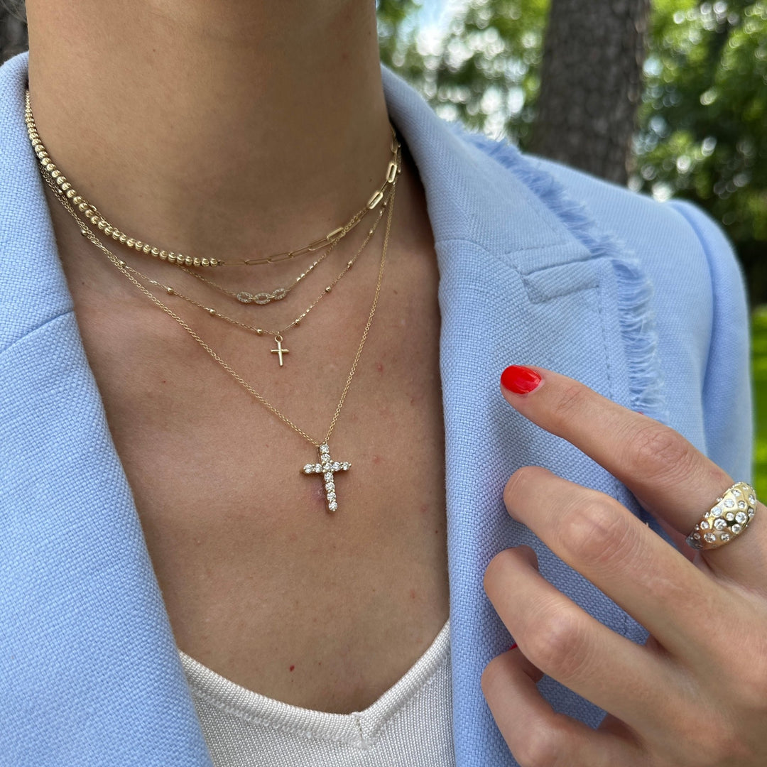 Diamond cross necklace cheap Clearance