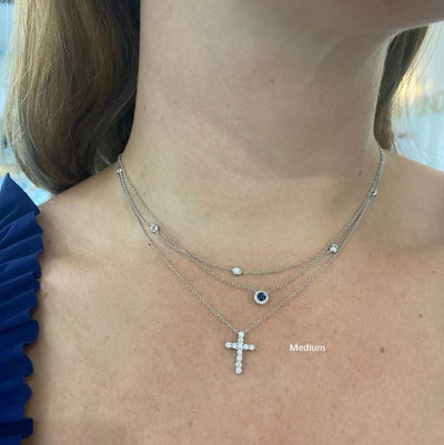 Diamond Cross Necklace - Lindsey Leigh Jewelry