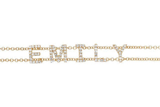 Diamond Personalized Name Bracelet  Lindsey Leigh Jewelry.
