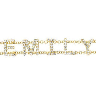 Diamond Personalized Name Bracelet  Lindsey Leigh Jewelry.
