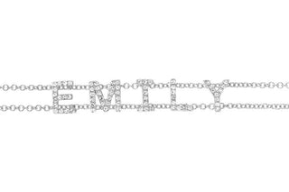 Diamond Personalized Name Bracelet  Lindsey Leigh Jewelry.
