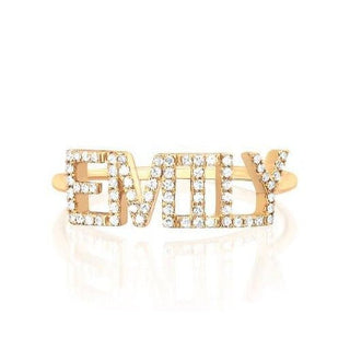 Diamond Personalized Name Ring  Lindsey Leigh Jewelry.
