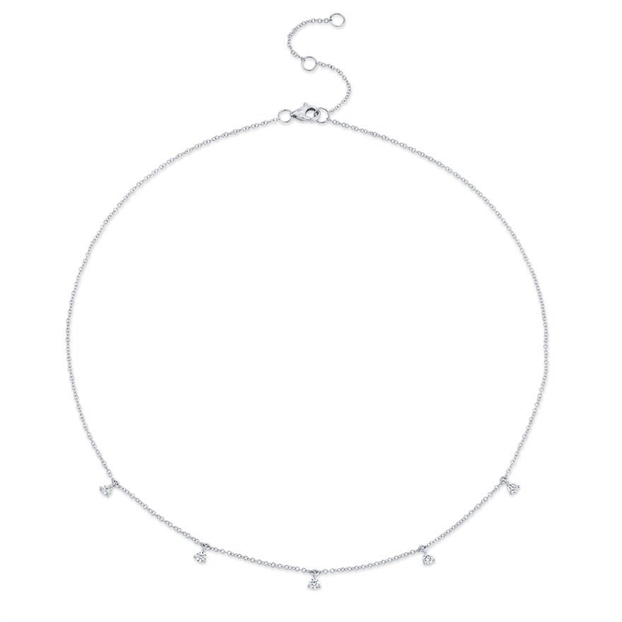 Diamond Dangle Necklace - Lindsey Leigh Jewelry