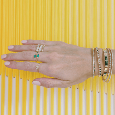Diamond Domed Band - Lindsey Leigh Jewelry