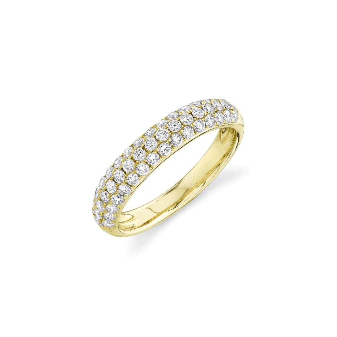Diamond Domed Band - Lindsey Leigh Jewelry