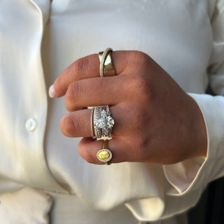 Diamond Domed Band  Lindsey Leigh Jewelry.
