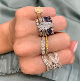 Diamond Domed Band  Lindsey Leigh Jewelry.
