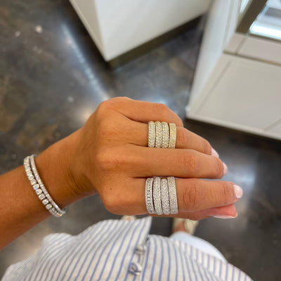 Diamond Domed Band - Lindsey Leigh Jewelry