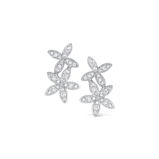 Diamond Flower Earrings  Lindsey Leigh Jewelry.

