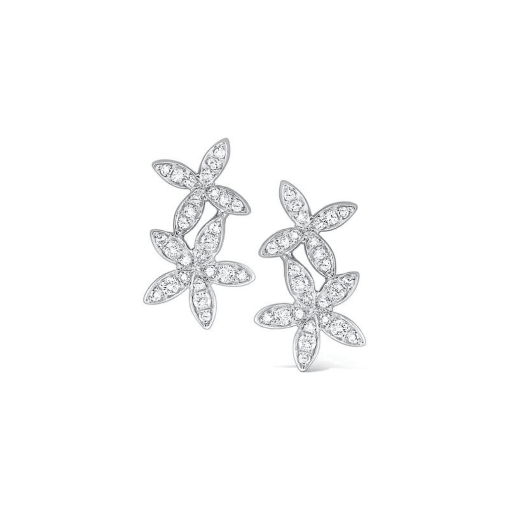 Baguette Flower Studs – Lindsey Leigh Jewelry