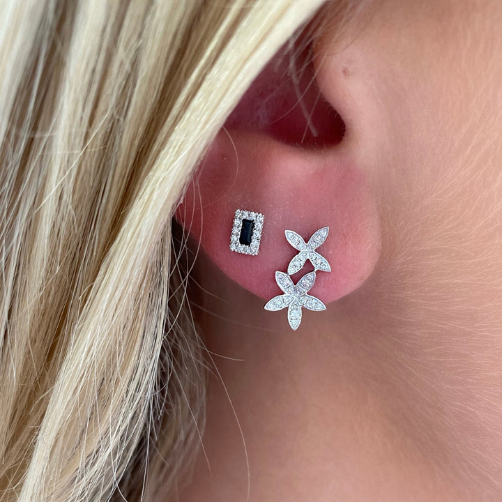 Diamond Flower Earrings - Lindsey Leigh Jewelry