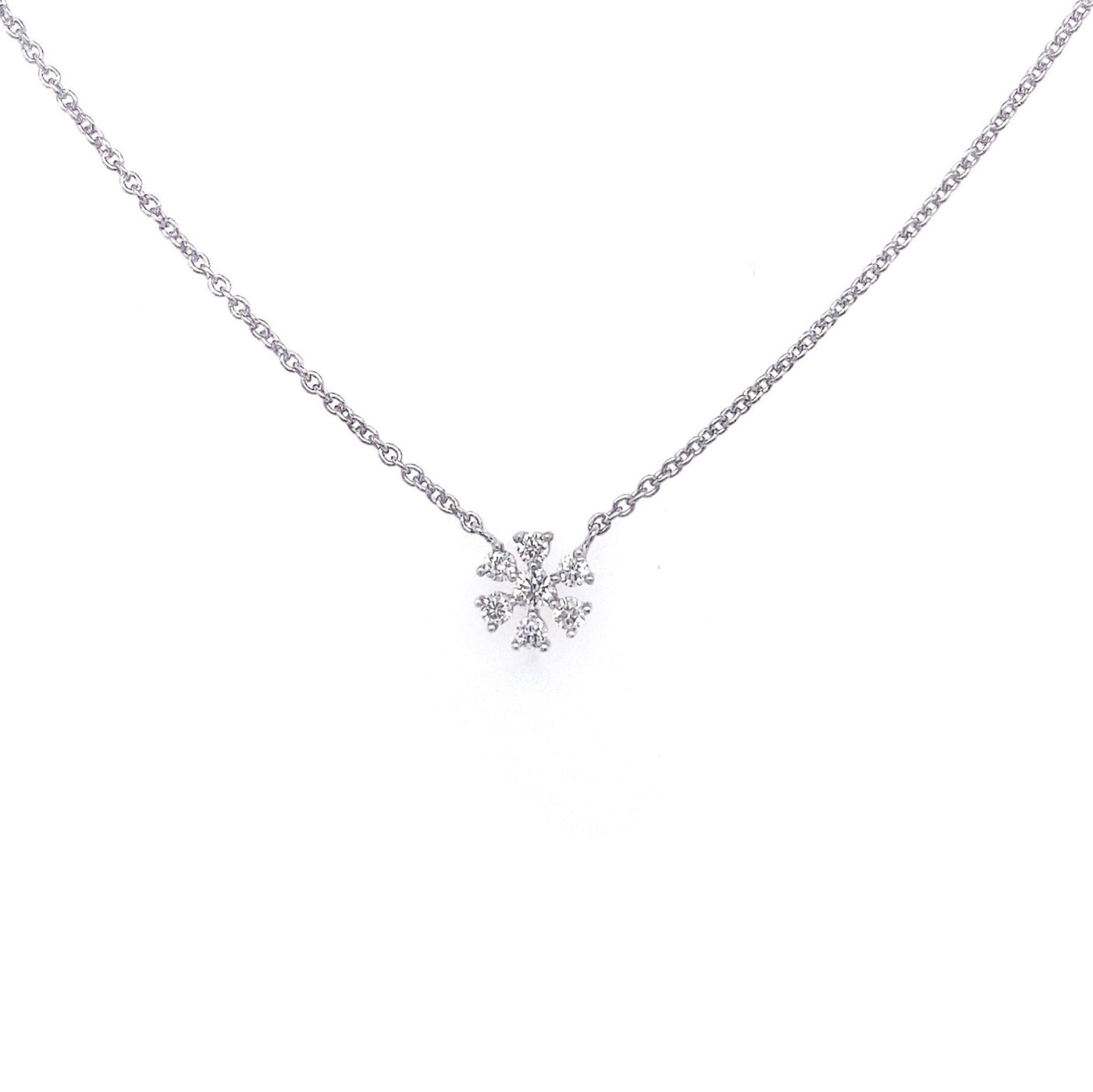 Diamond Flower Necklace - Lindsey Leigh Jewelry