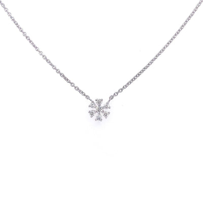 Diamond Flower Necklace - Lindsey Leigh Jewelry