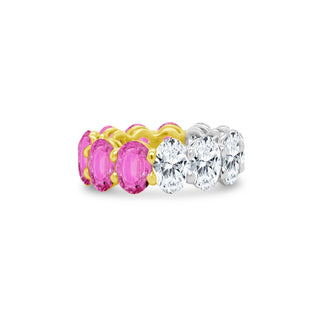 Diamond & Gemstone Oval Band  Lindsey Leigh Jewelry.

