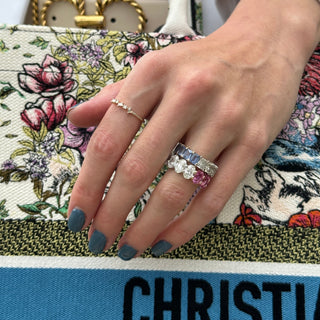 Diamond & Gemstone Oval Band  Lindsey Leigh Jewelry.
