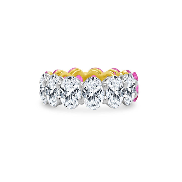 Diamond & Gemstone Oval Band - Lindsey Leigh Jewelry