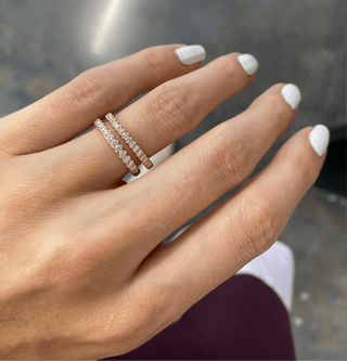 Diamond Halfway Band  Lindsey Leigh Jewelry.
