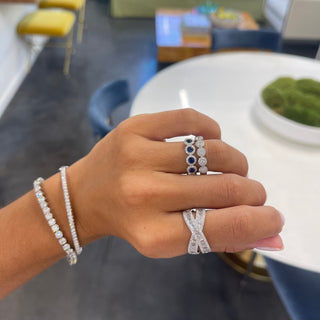 Diamond Halo Band  Lindsey Leigh Jewelry.
