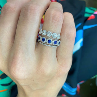 Diamond Halo Band  Lindsey Leigh Jewelry.
