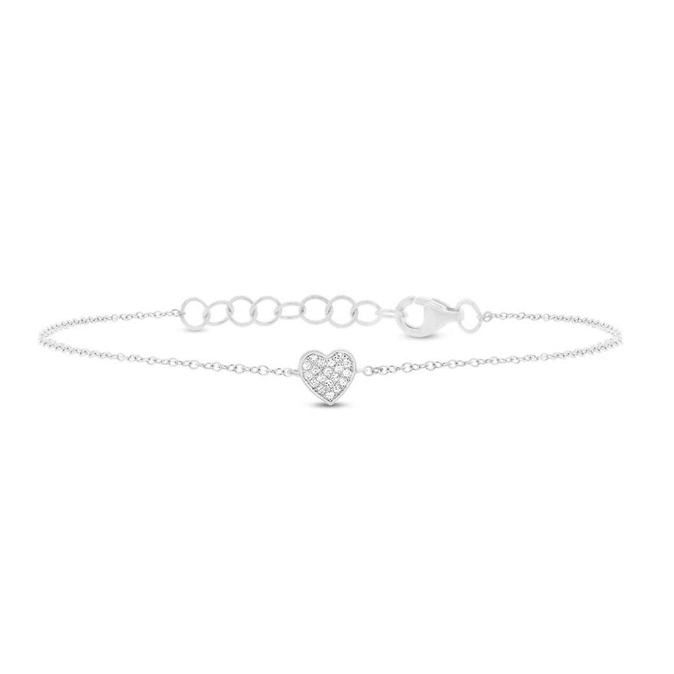 Diamond Heart Bracelet - Lindsey Leigh Jewelry
