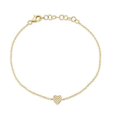 Diamond Heart Bracelet - Lindsey Leigh Jewelry
