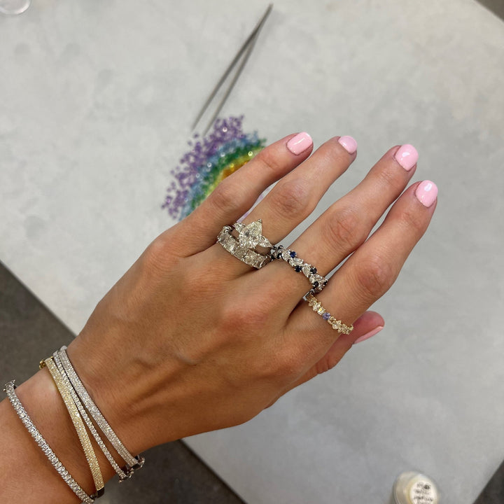 Diamond Hinge Bangle - Lindsey Leigh Jewelry