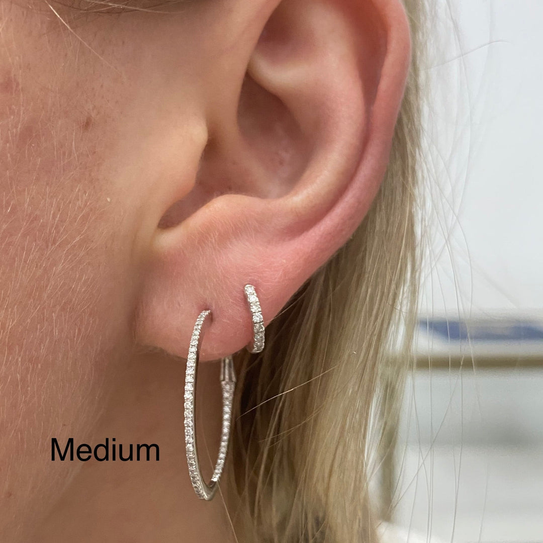Diamond Hoop Earrings - Lindsey Leigh Jewelry