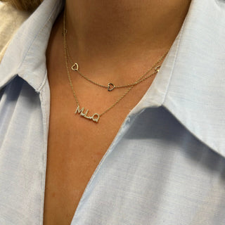 Diamond Initial & Bezel Necklace  Lindsey Leigh Jewelry.
