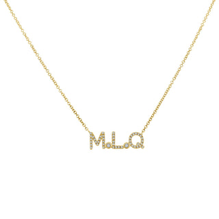 Diamond Initial & Bezel Necklace  Lindsey Leigh Jewelry.
