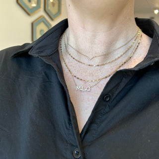 Diamond Initial & Bezel Necklace  Lindsey Leigh Jewelry.
