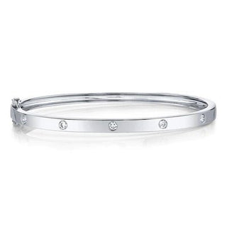 Diamond Inlay Hinge Bangle  Lindsey Leigh Jewelry.
