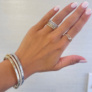 Diamond Inlay Hinge Bangle  Lindsey Leigh Jewelry.
