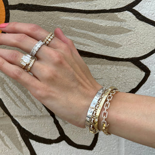 Diamond Inlay Hinge Bangle  Lindsey Leigh Jewelry.
