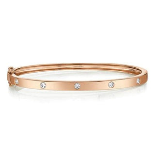 Diamond Inlay Hinge Bangle  Lindsey Leigh Jewelry.
