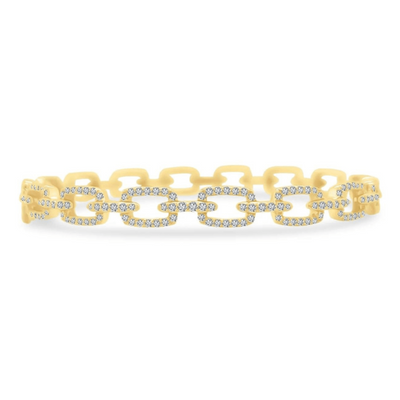 Diamond Link Bangle - Lindsey Leigh Jewelry