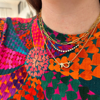 Diamond Lobster Clasp Necklace  Lindsey Leigh Jewelry.
