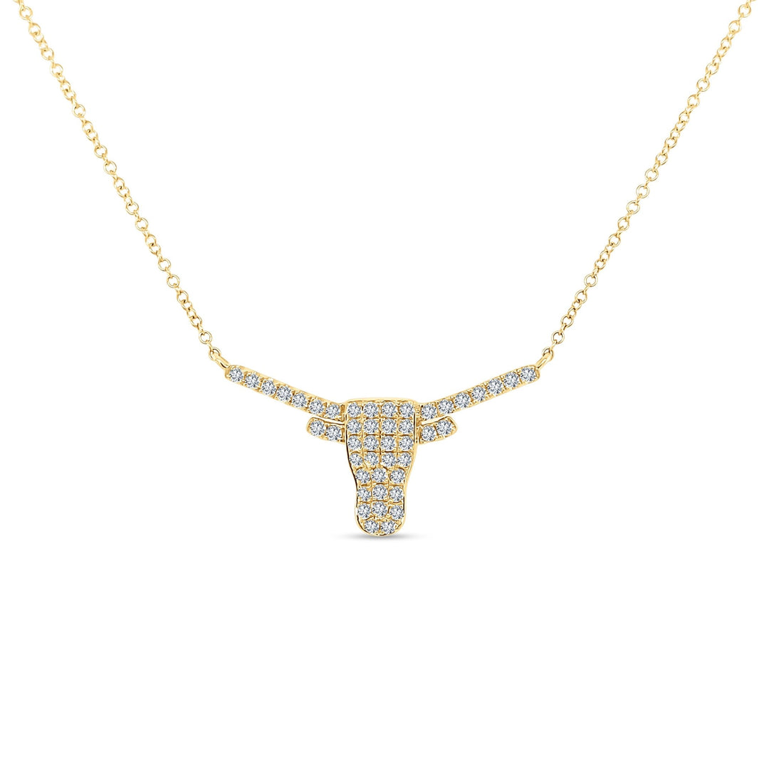 Diamond Longhorn Necklace - Lindsey Leigh Jewelry