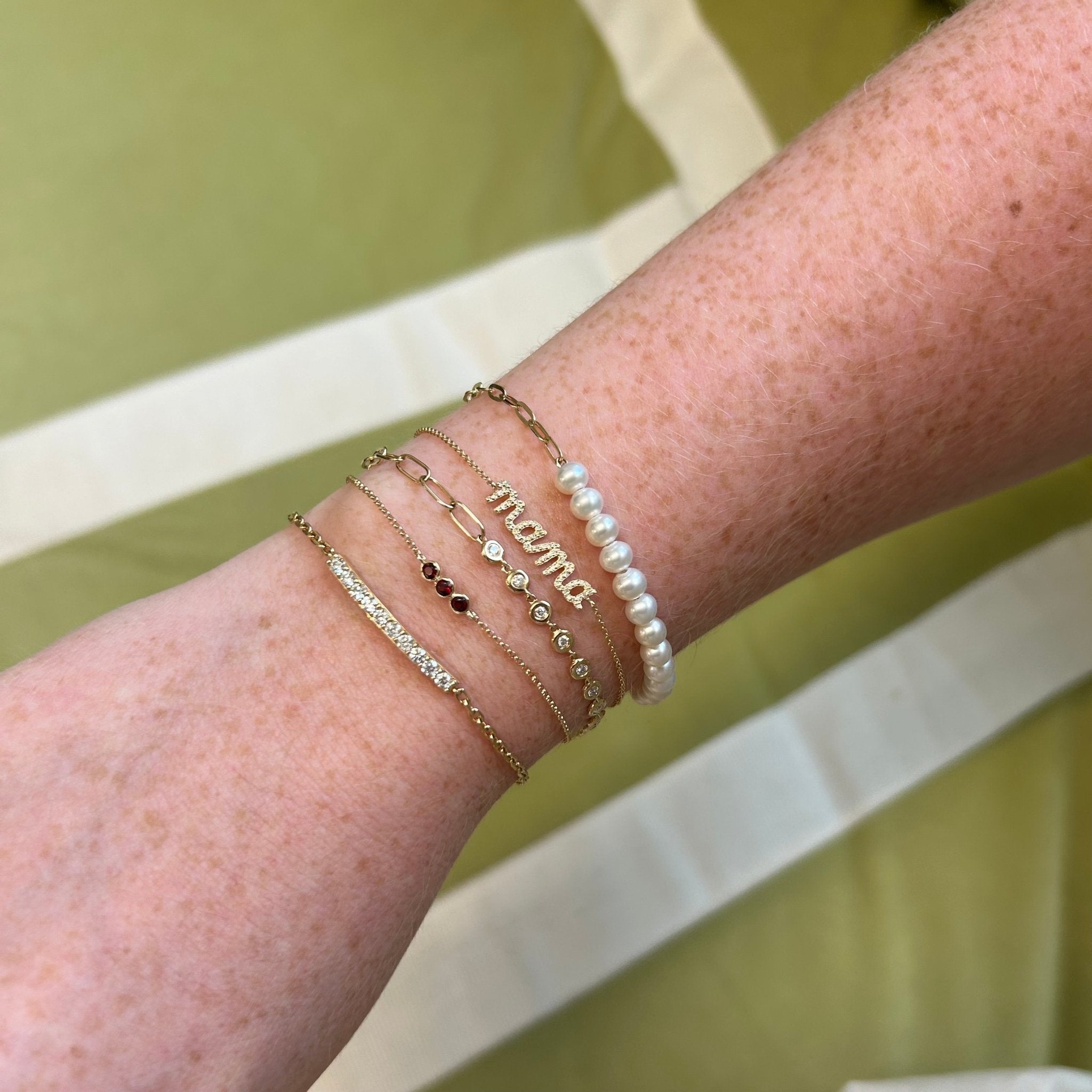Mama Beaded Gold Bracelet – Amanda Deer Jewelry