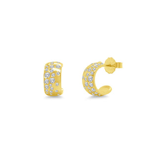 Diamond Mardi Gras Huggies  Lindsey Leigh Jewelry.
