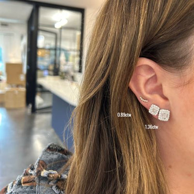 Diamond Mosaic Studs - Lindsey Leigh Jewelry