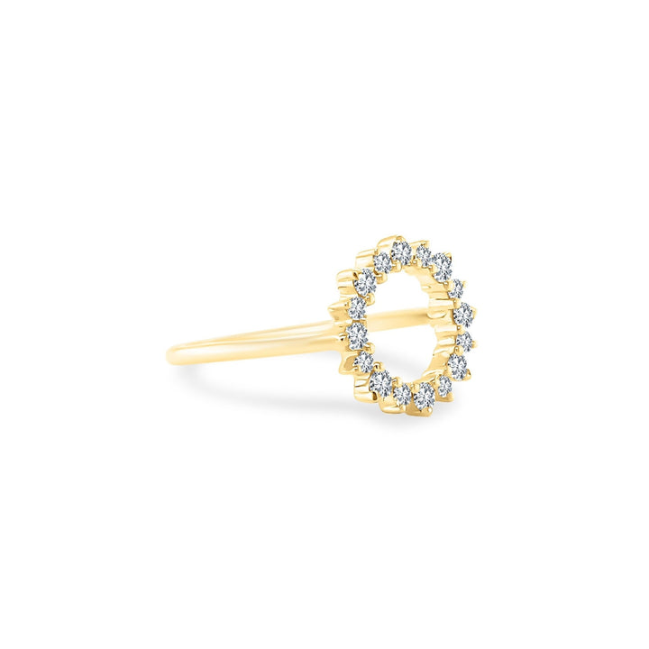 Diamond Open Circle Ring - Lindsey Leigh Jewelry