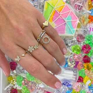 Diamond Open Circle Ring  Lindsey Leigh Jewelry.
