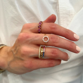 Diamond Open Circle Ring  Lindsey Leigh Jewelry.

