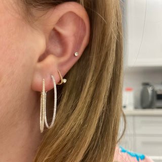 Diamond Oval Hoops  Lindsey Leigh Jewelry.

