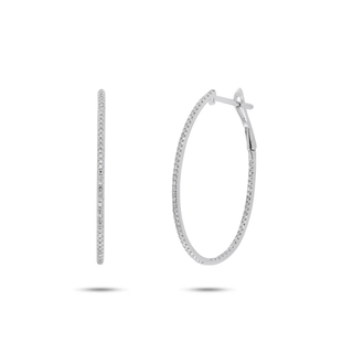 Diamond Oval Hoops  Lindsey Leigh Jewelry.
