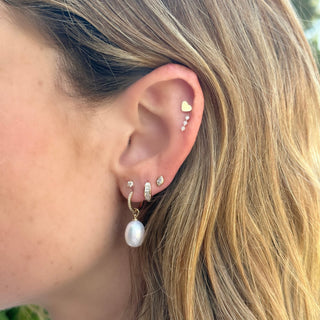 Diamond & Pearl Dangle Earrings  Lindsey Leigh Jewelry.
