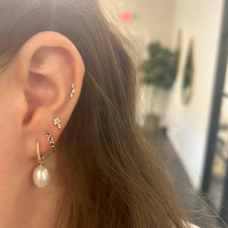 Diamond & Pearl Dangle Earrings  Lindsey Leigh Jewelry.
