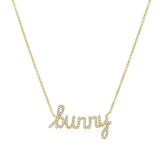 Diamond Script Personalized Name Necklace  Lindsey Leigh Jewelry.
