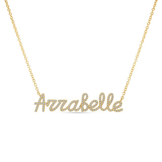 Diamond Script Personalized Name Necklace  Lindsey Leigh Jewelry.

