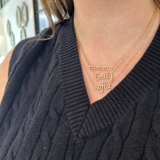 Diamond Script Personalized Name Necklace  Lindsey Leigh Jewelry.
